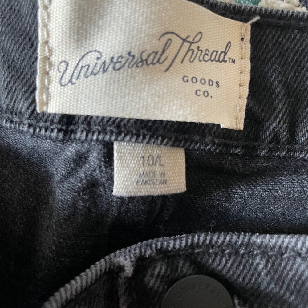 Universal Thread Black Wash High Rise Flare Comfort Stretch Jeans Womens 10 Long - Picture 7 of 13